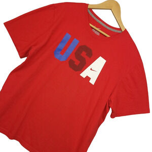 Nike Men’s USA Graphic T-Shirt Sz XL Regular Fit Patriotic Graphic Tee Red